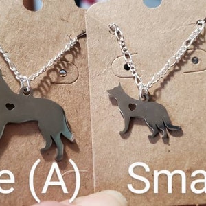 German Shepherd Sterling Silver Necklace