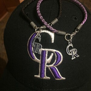 Colorado Rockies Braided Leather Bracelet