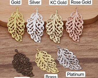 50pcs leaves charms pendant---18x10mm Antique silver DIY jewelry handmade base material
