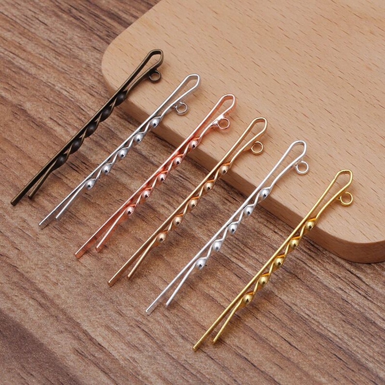 Bulk 50 Pcs Hair Clips Hair Pin Blank Welded Link Ring Brass Etsy