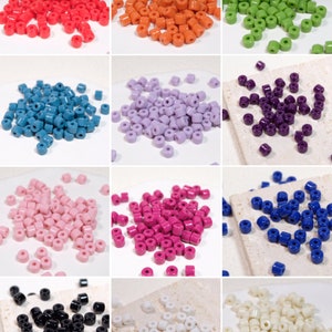 set of 720  pcs plastic acrylic beads  pony multicolor 6mm