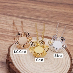 Bulk 10 pcs hair comb settings bezel hair accessories Brass base