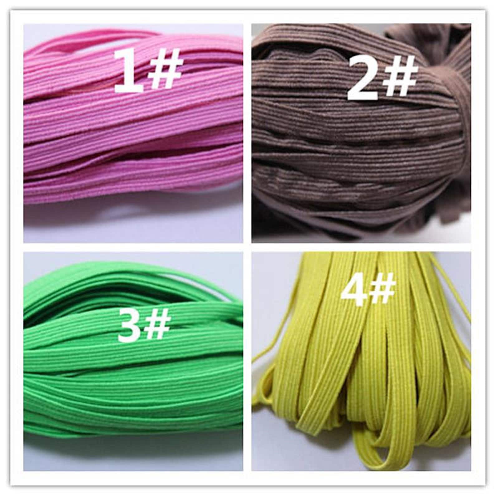 Elastic cord flat 27 colors option 6mm / 1/4 inch sewing Etsy