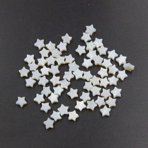 20 Stück wunderschöne weiße Perlmuttperlen in Sternform