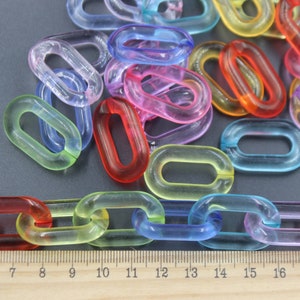 20 pcs Acrylic Chain Links, open link chain , glasses chain, sunglass chain, necklace chain links bag chains links