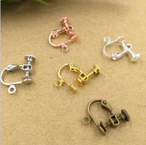 Hématite 20 Support de boucle dormeuse à clip pour création de boucle d/'oreille