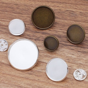 Bulk 50 pcs Tie Pin, Lapel Pin Tie Tack, Bezel Blank,Back Brooch Collar Clip
