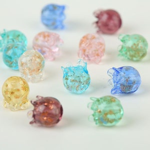 10 pcs perles en verre de façon Murano lampwork fleur Muguet image 1