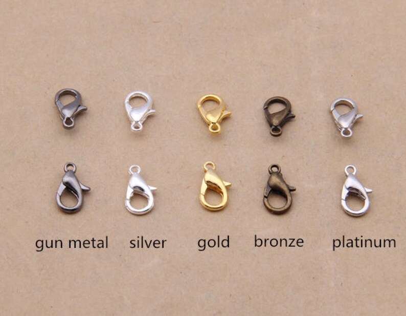 100 Pcs Lobster Clasps Jewelry Making Size Color Option Etsy