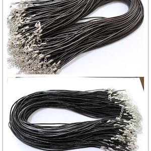 10 pcs necklaces real leather cord color option 2mm