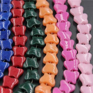 6 pcs  beads spacer natural jade stone butterfly 6 colors option