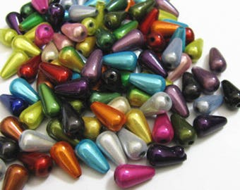 200  pcs perles en acrylique magique miracle multicolore forme goutte