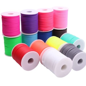 rubber cord tube hollow 3mm  mix colors option