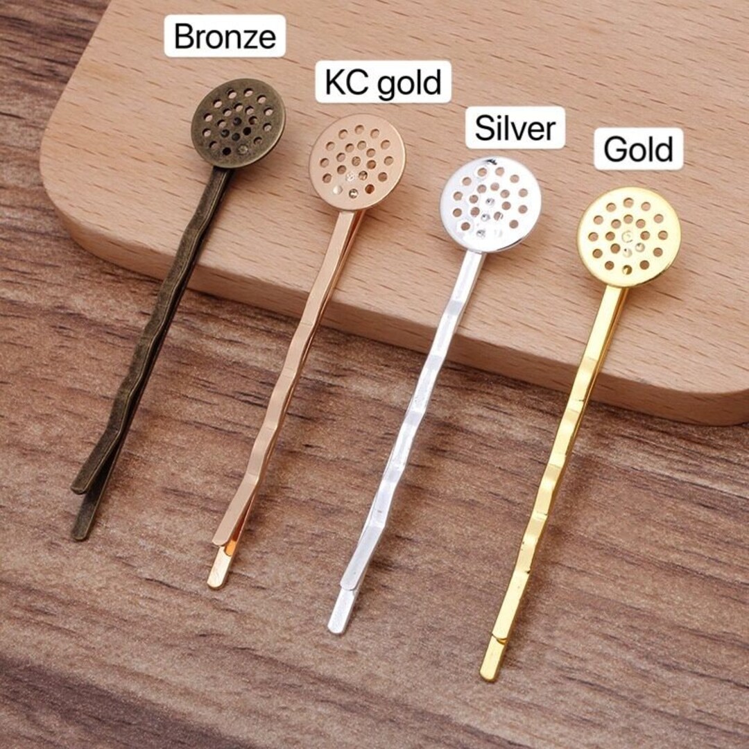 Bulk 50 Pcs Setting Barrette Hairclip Sieve Bezel 12mm Hair Etsy UK