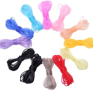 rubber cord half-transparent 2mm  mix colors option