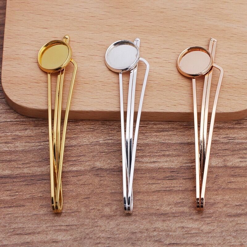 Bulk 30 Hair Clips Hair Clip Brass Metal Cabochon Setting Etsy Australia