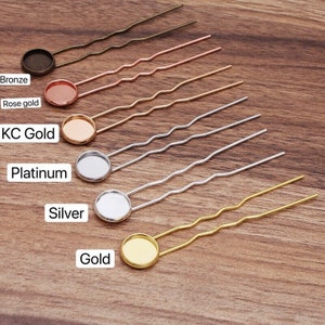 50 pezzi fermagli per capelli con clip a pettine cabochon