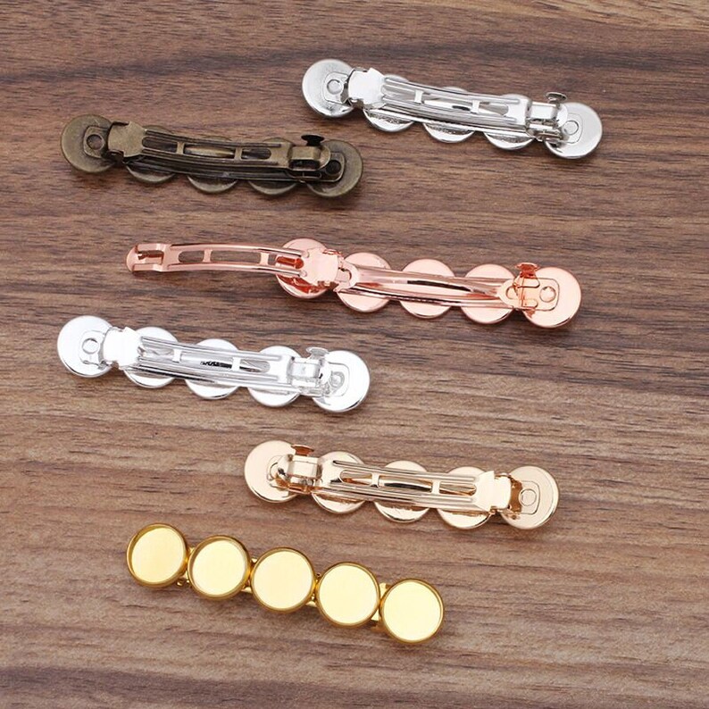 Bulk 10pcs Hair Clips with 12mm Cabochon Setting Blank Bezels Etsy