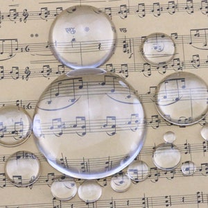 cabochon  en verre  ronde transparent  6mm-60mm