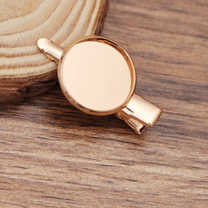 barrette blank alligator clip hair clip bezel 18mm image 5