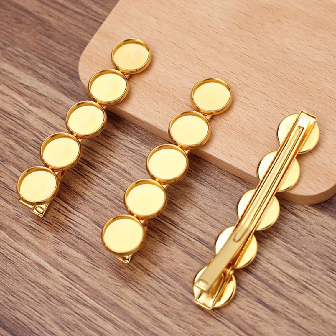 Bulk 10pcs Hair Clips barrette Cabochon Setting Blank Bezels Etsy