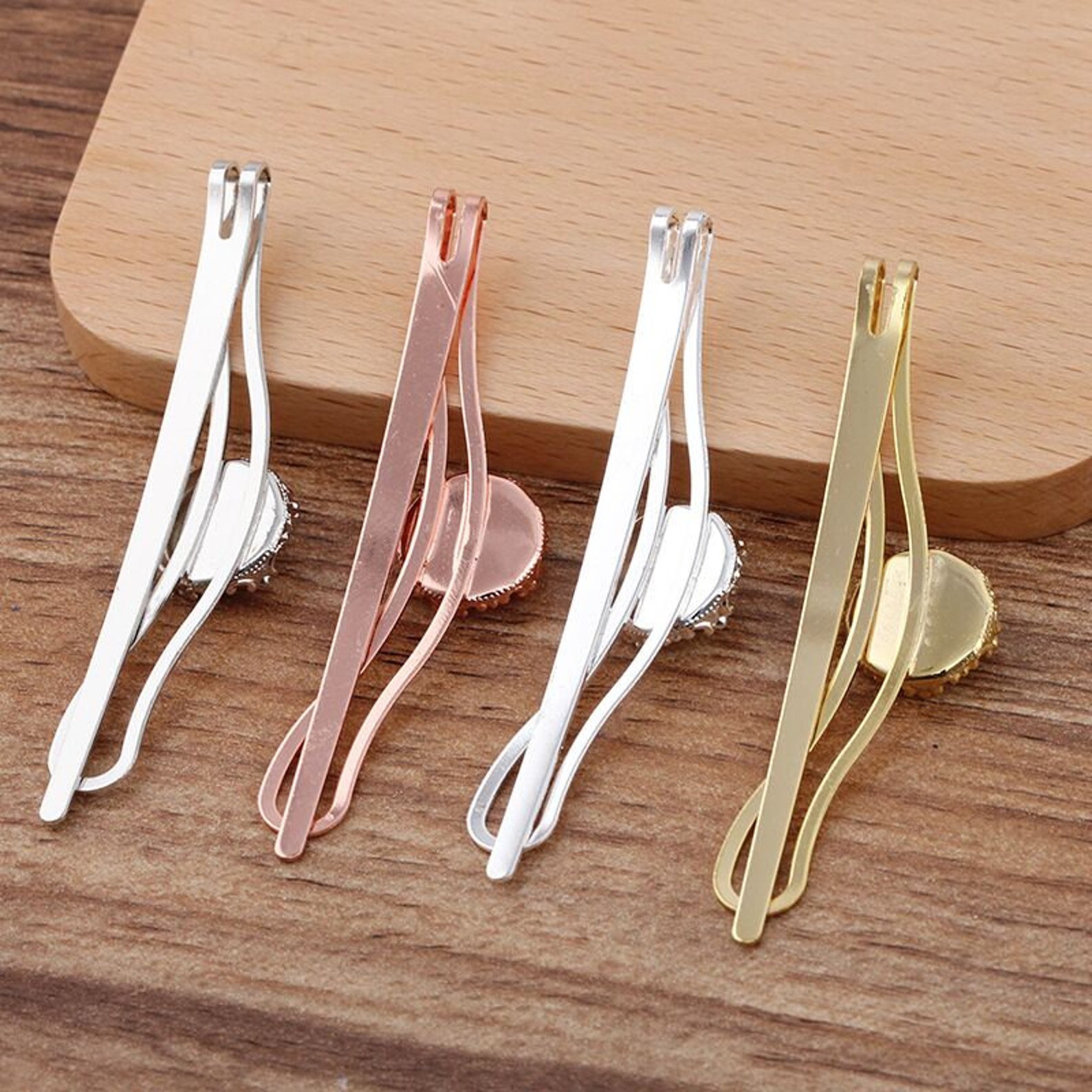 Bulk 20 Pcs Settings Barrette Hair Clips Bezel Blanks Brass Etsy UK