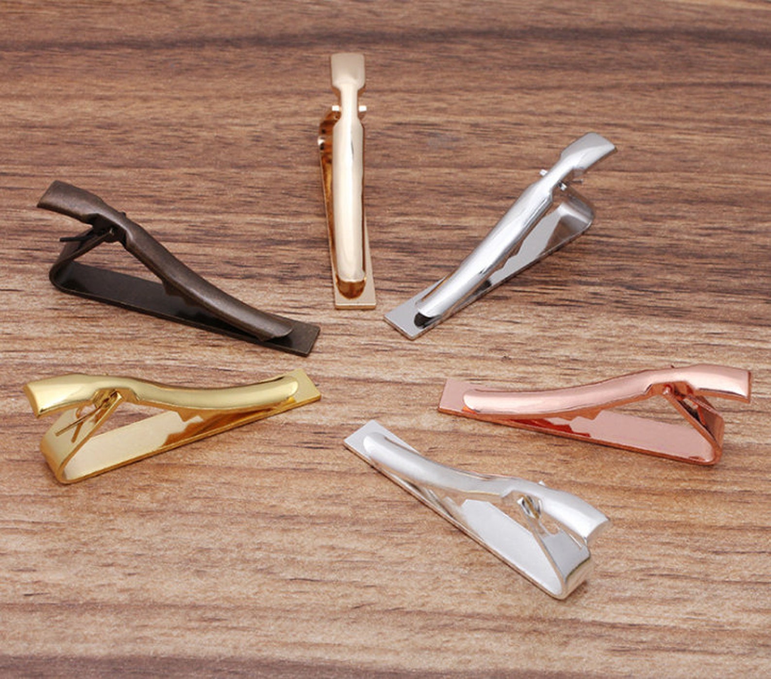 Bulk 10 Pcs Tie Clips Blank Brass Base Elegant Groom Father Etsy UK