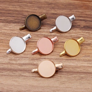 barrette blank alligator clip hair clip bezel 18mm image 2