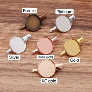 barrette blank alligator clip hair clip bezel 18mm image 1
