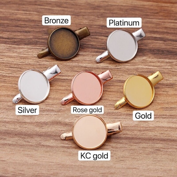 supports pour barrette de cheveux pince cabochon 18mm