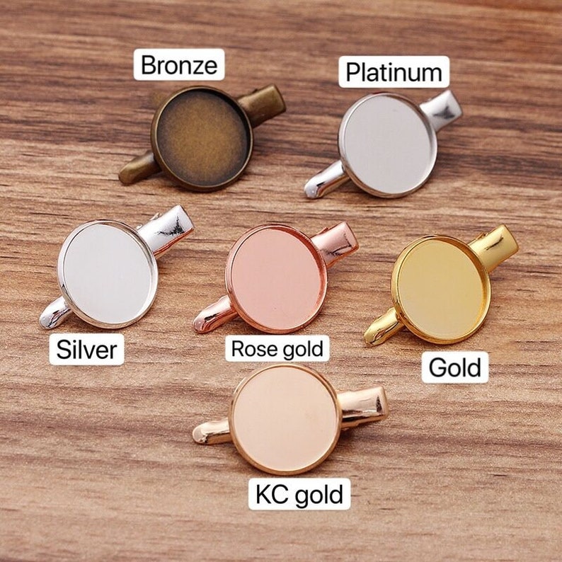 barrette blank alligator clip hair clip bezel 18mm image 1