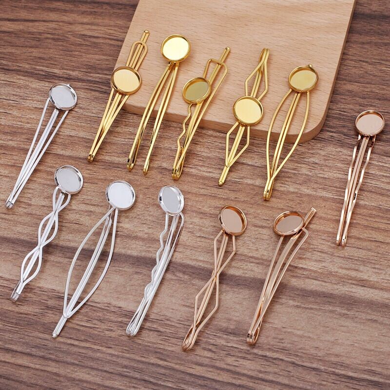 Bulk 30 Hair Clips Hair Clip Brass Metal Cabochon Setting Etsy Australia