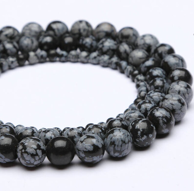 a string of beads stone snow jasper round 4mm6mm8mm10mm