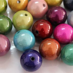 beads acrylic magic miracle round multicolor 16mm  12 colors option