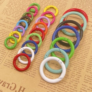 10 pcs round lobster clasps keychain bag metal various colors