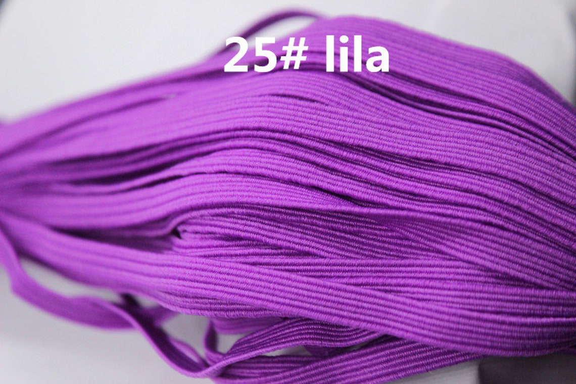 Elastic cord flat 27 colors option 6mm / 1/4 inch sewing Etsy