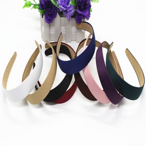 headband hairband hair clips resin  wrapped with satin ribbon and velvet ribbon   color option