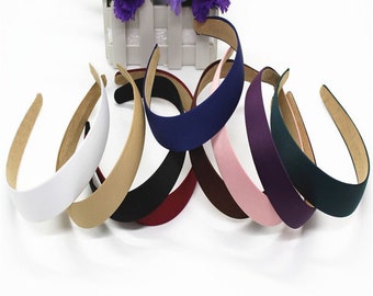 headband hairband hair clips resin  wrapped with satin ribbon and velvet ribbon   color option