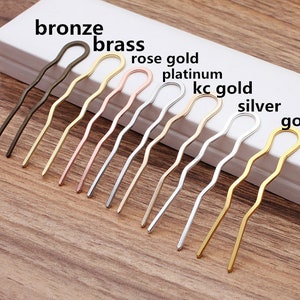 Bulk 20 pcs hair tooth comb Blanks hair accessories Brass base
