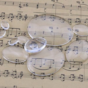 Glass Cabochon glass dome glass insert glass tile oval size option