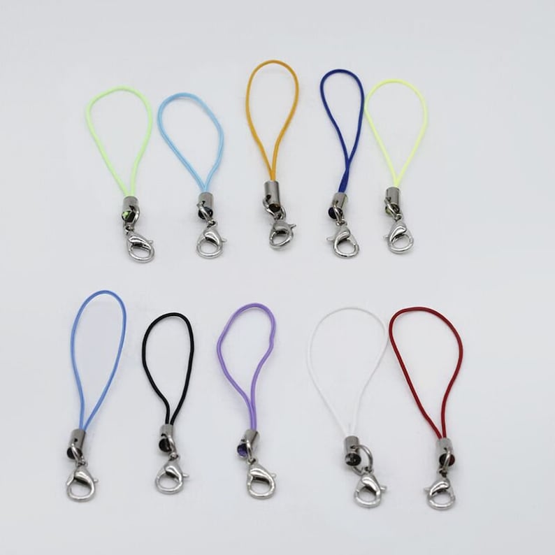 Mobile Cell Phone Cords Strap With Lobster Clasp 70mm Color Etsy