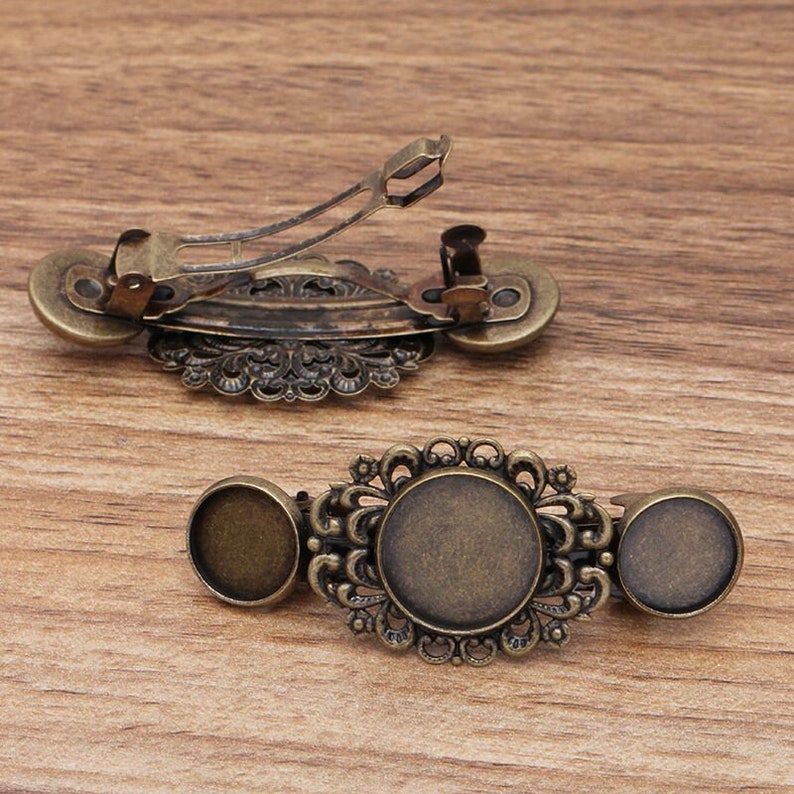 Bulk 5pcs Hair Clips barrette Cabochon Setting Blank Bezels Etsy