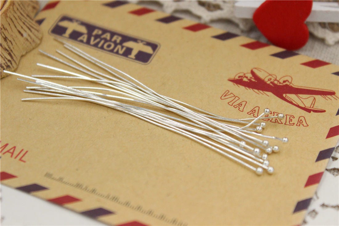 Bulk 100 Pcs Headpin Ball Head Pins Jewelry Making Brass Base Etsy UK