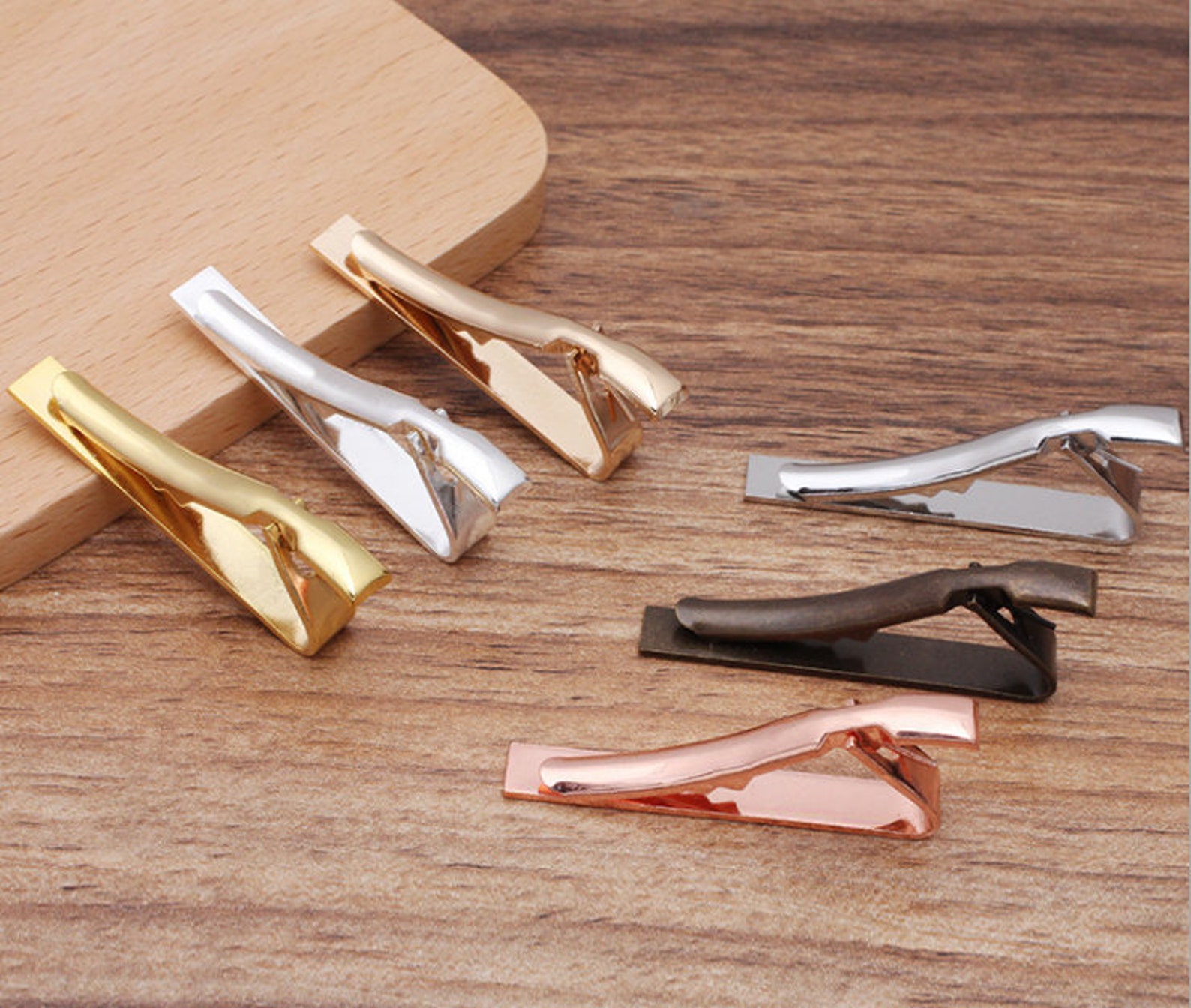 Bulk 10 Pcs Tie Clips Blank Brass Base Elegant Groom Father Etsy UK