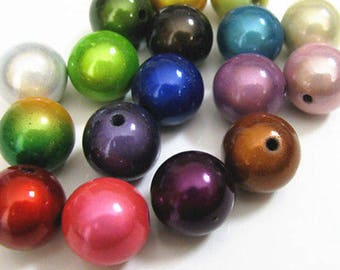 beads acrylic magic miracle round multicolor 12mm
