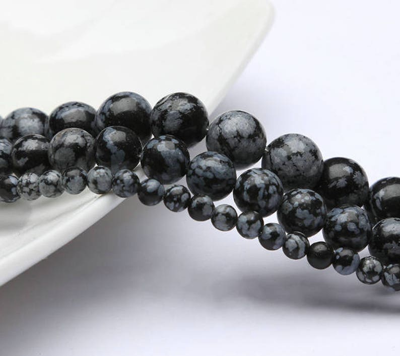 a string of beads stone snow jasper round 4mm6mm8mm10mm