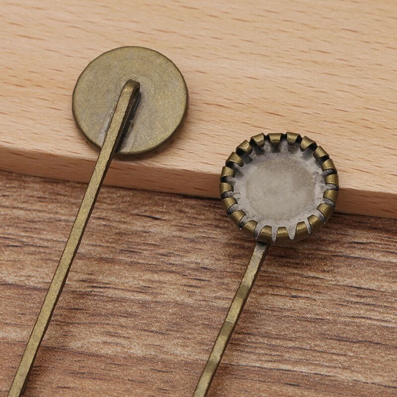 Bulk 50pcs Hair Clips with 14mm Cabochon Setting Blank Bezels Etsy