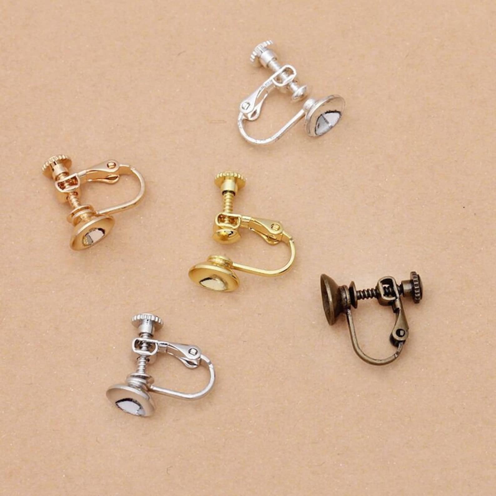 Bulk 20pcs Bezel Lever Back Earring Clip Screw Backs Non Etsy