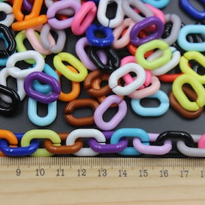 50 pcs Acrylic Chain Links,  open link chain, glasses chain, sunglass chain, necklace chain links bag chains links
