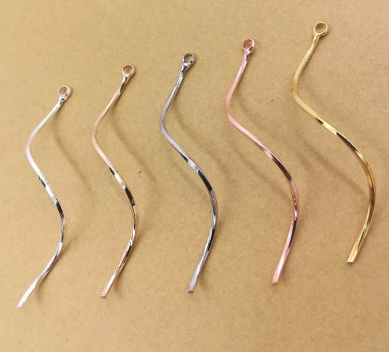 Bulk 100 pcs pendants wavy headpin eye head pins earring Etsy